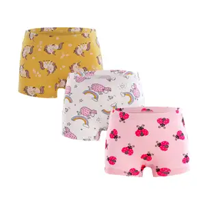 Wholesale Kids Underwear And Panties Girls Pure 100% Cotton Threaded Briefs 2-10T Cute Girl Cartoon Panties