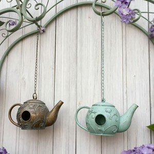 Vintage metalen vogelvoeder ijzeren windgong aantrekkelijk hangend vogelhuisje wilde vogels voor tuindecoratie - Product Image 2