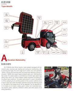รถกวาดถนนแบบลิเธียมพลังงานแสงอาทิตย์แบบปิดเต็มคัน - Product Image 1