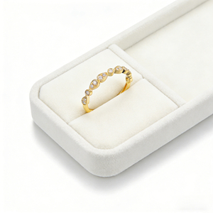 Anillo de compromiso y moda personalizado de plata y oro macizo de 10K/14K/18K, con diamantes cultivados en laboratorio CVD de calidad IGI VVS-VS, corte ovalado y corte brillante, clásico. - Product Image 4