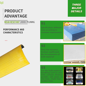 Custom Wear Resistant <strong>Self</strong>-Lubrication Polyethylene Dump Truck Bed Liner <strong>Sheets</strong> <strong>UHMWPE</strong> Lining <strong>Sheets</strong> - Product Image 2