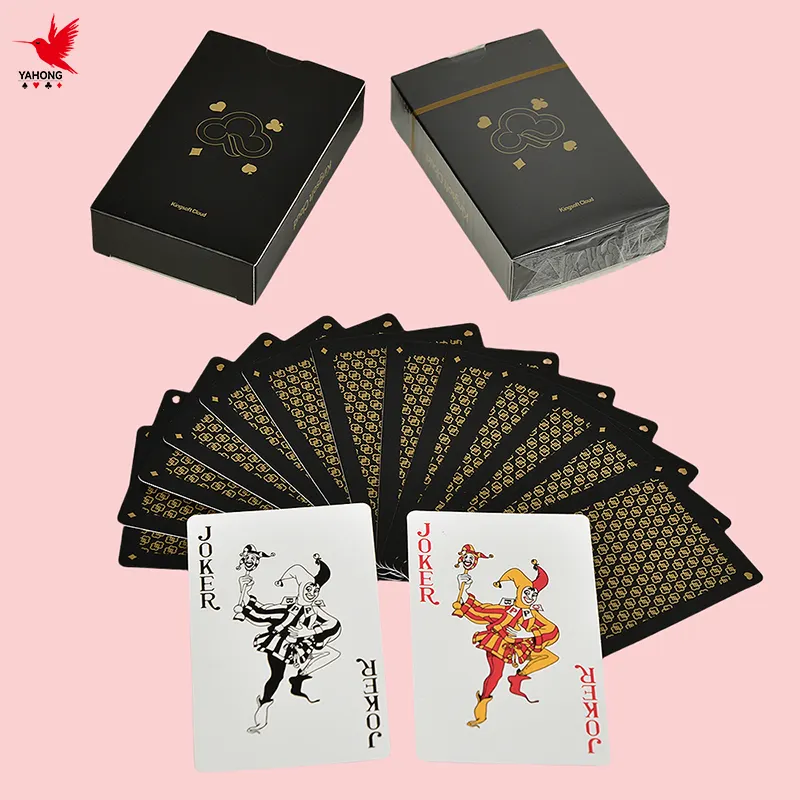 Gratis Monster Custom Design Logo Poker Deck Spel Waterdicht Printen Groothandel Papier Speelkaarten Met Doos