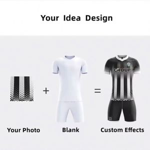 เสื้อฟุตบอลทีมเปล่าแบบขายส่ง เสื้อเจอร์ซีย์แบบแห้งเร็วสำหรับผู้ชาย ชุดฟุตบอล - Product Image 3