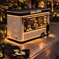 Chariot alimentaire préfabriqué 10ft 20ft, Remorques alimentaires, Mini conteneur pop-up pour restauration rapide, Cafés, Bar mobile, Camion de crème glacée avec cuisine complète