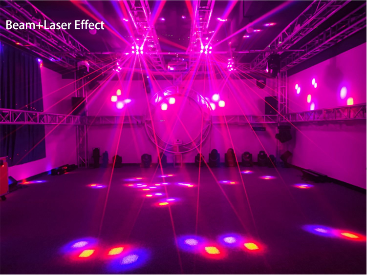 5.5インチ DJ,LIVE,ステージ用 18pcs LED DJ Lights with Laser - Perfect for KTV Ceilings