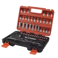 Juego de Llaves de Tubo de Alta Calidad de 46 Piezas, Herramienta Manual, Llave de Trinquete, Destornillador, Puntas, Acero al Carbono, Estuche Rígido, OEM, Reparación de Automóviles