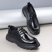 Chaussures habillées en cuir pleine fleur pour hommes, style britannique, respirantes, légères, à semelle épaisse, nouvelle collection 2026