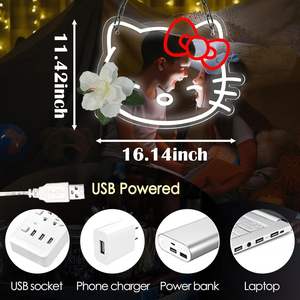 Enseigne néon LED chat mignon, décoration murale pour la maison et les centres commerciaux, étanche IPX3, gradation progressive - Product Image 3