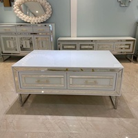 Nouvelle conception de table basse en acier inoxydable miroir, meubles de salon, vente directe d'usine, haute qualité