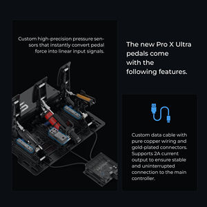 SIMSONN Dernier Modèle Pédalier de Sim Racing à LED Volant de Jeu Connexion USB Cellule de Charge Hydraulique HE 200KG pour Jeux PC - Product Image 6