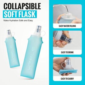 Botella de Agua Plegable de TPU Personalizada al por Mayor, Botella de Agua Flexible con Logotipo Personalizado, Botella Deportiva para Correr, Botella de Plástico Flexible - Product Image 4