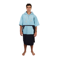 Séchage rapide pour la commodité Serviette Poncho de surf Serviette de plage pliable douce et confortable lavable en machine