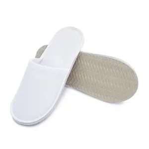 Groothandel Hotel Slipper Aangepast Logo Goedkoop Wit Wegwerp Hotel Spa Slipper Wasbaar