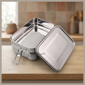 Most Selling Leak Proof Eco-Friendly BPA Free Food Grade Stainless Steel Rectangle <b>Lunch</b> <b>Box</b> 1 <b>Compartment</b> 1-3L Capacity - Product Image 4