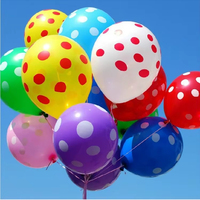 Vente en gros de ballons gonflables en latex à pois de 12 pouces Globos pour enfants décorations de remise de diplômes et d'anniversaire de mariage