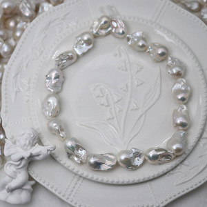 Filo di Perle Naturali d'Acqua Dolce Barocche a Coda di Pesce per Creazione di Gioielli Fai-da-Te, Collane, Orecchini e Design Artigianale - Product Image 2