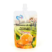 Pochettes Doypack en plastique personnalisées avec bec verseur pour jus, liqueur, eau et autres boissons, format mini, découpées sur mesure, pour recharge liquide