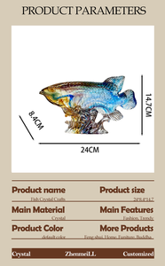 Liuli Кристалл Золотой Дракон рыба художественное произведение роскошный Античный стиль девоксированный хрустальный стеклянный Статуэтка рыбы Статуэтка лучшее Хрустальное ремесло - Product Image 6