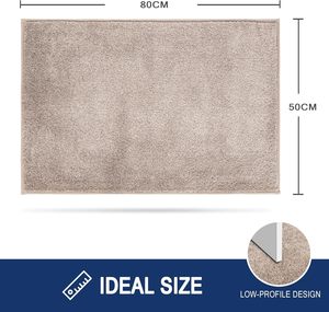 Zerbino lavabile a macchina antiscivolo, tappetino porta d'ingresso con assorbanza d'acqua 50x80cm - Product Image 2