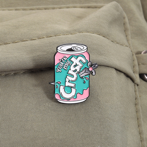 Pin esmaltado de bebida de jugo de dibujos animados You Are My <span class=keywords><strong>Crush</strong></span> Halloween Ghost Orange Soda broche solapa insignia joyerí<span class=keywords><strong>a</strong></span> regalo al por mayor - Product Image 3