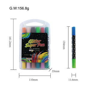 Set di 12 Pennarelli Glitterati GP a Doppia Punta, Pennarelli Acrilici Brillanti per Disegno Bambini e Fai-da-Te - Product Image 4