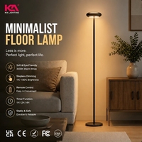 Lámpara de Pie Moderna de Lujo RGBWW 1500LM, Inteligente, con WiFi, Control por Voz, Regulable, Cabezal Giratorio Ajustable para Hogar, Dormitorio, Sala de Estar