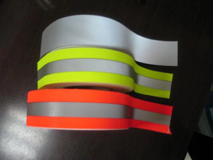 <span class=keywords><strong>Cinta</strong></span> reflectante ignífuga Flou-Yellow Silver de 5cm de ancho para ropa de trabajo de seguridad para bomberos - Product Image 3