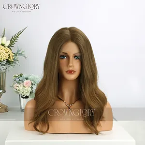 China Supplier Brown Color Virgin Human Hair Jewish Wig Lace Front Wigs For White Women Thinning Hair