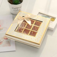 Boîte-cadeau de chocolat de luxe personnalisée pour Noël et la Saint-Valentin, avec feuille d'or, matériaux recyclés, emballage alimentaire