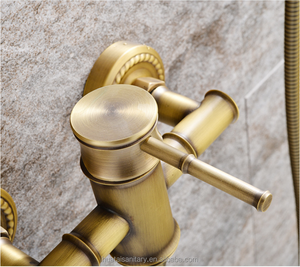 Salle de bain baignoire montage mural bambou antique bronze laiton baignoire mitigeur robinets de bain mitigeurs de <span class=keywords><strong>douche</strong></span> robinets - Product Image 6