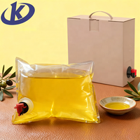 Huile d'olive biologique en gros de qualité alimentaire 1Gal 3L 5L en Bag-in-Box (BIB) avec valve de distribution en aluminium transparente pour vodka, bière, vin, jus, eau
