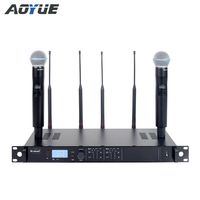 Sistema de micrófono inalámbrico de mano de 2 canales U-D4D profesional para karaoke y presentaciones en escenario