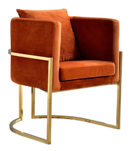 Mobili all'ingrosso divano Lounge <span class=keywords><strong>gambe</strong></span> dorate <span class=keywords><strong>poltrona</strong></span> a forma di conchiglia in velluto rosa moderna - Product Image 2
