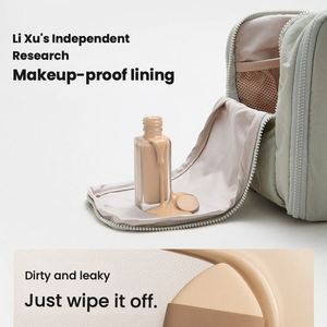 Organisateur de cosmétiques pour femmes, fermeture éclair, poignée souple, portable, étanche, pour sac, haut de gamme, grande capacité, trousse de maquillage - Product Image 3