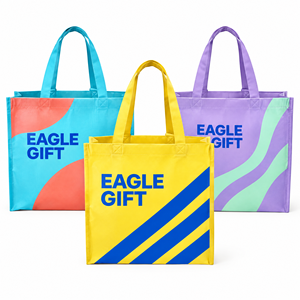 Sacs fourre-tout pliables en polyester RPET écologiques, imperméables, de haute qualité, pour l'épicerie, avec logo personnalisé, vente en gros - Product Image 1