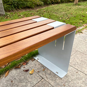 Banco personalizado de estilo comercial, taburete con marco de Metal, silla larga de madera, asientos, sillas decorativas, Banco de diseño, muebles de calle - Product Image 6