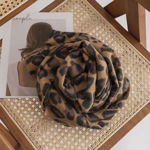 Nuevo Pañuelo Suave con Estampado de Leopardo 2024, Cálido Pañuelo de Cachemira Estampado de Doble Uso, Chales con Borla YHK0036 - Product Image 6