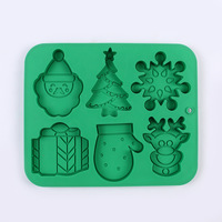Moule en silicone réutilisable Père Noël et sapin de Noël, idéal pour la cuisson de gâteaux, mousses au chocolat, bougies, gypse et savons – Vente chaude