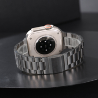 Bracelet à maillons en titane de grade 2 gris sidéral pour Apple Watch ultra 2 49mm