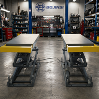 BOJINSI BJS2302 Promotion : Pont élévateur à ciseaux double encastré 4T électro-hydraulique pour véhicules, plateformes extensibles >72,8 pouces