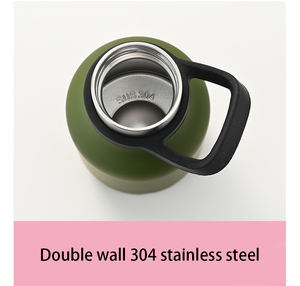 Botella de Agua de Acero Inoxidable de Doble Pared con Aislamiento al Vacío, Diseño de Béisbol Italiano, con Asa - Product Image 3