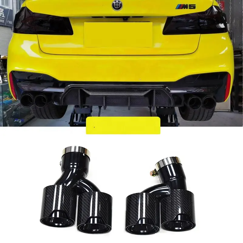 Sypes sợi carbon kép ống xả Muffler tip xả lời khuyên cho BMW 5 Series G30 G38 525li 528li 530li