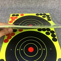 Papier adhésif rond de 8 pouces, points fluorescents vert et noir