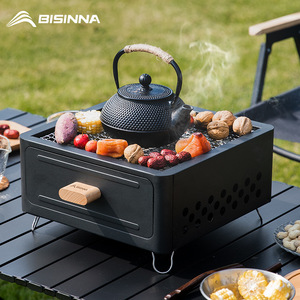 Beishanlang Barbecue Grill Set White A1 Portable Outdoor Camping Stove Charcoal Grill With Wooden Handle - Product Image 2