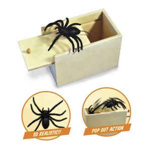 Vendita calda realistica divertente borsa a sorpresa scatole giocattolo in legno scherzo ragno scorpione Mouse millepiedi spaventoso scatola caso scherzo per i bambini - Product Image 5
