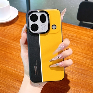 Funda Trasera de Cuero Mate de Lujo con Línea Fluorescente en Contraste para Oppo Find X9 Ultra Versión de Vidrio / Find X9s Pro - Product Image 5