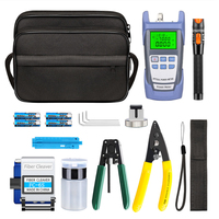 Kit de herramientas de fibra óptica FTTH para conexión en frío y terminación con cortadora de fibra y medidor de potencia óptica