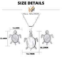 Ensemble collier et boucles d'oreilles en argent sterling 925 romantique avec pendentif en forme de coquille de tortue et zircon, bijoux en perles mignons pour cadeau de femme