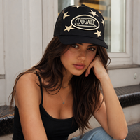 Casquettes de baseball personnalisées brodées style vintage sportif, dos en maille, 6 panneaux, face avant en coton, boucle en cuivre doré, vente en gros pour l'extérieur