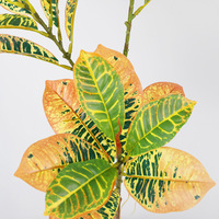 Plante verte artificielle en pot de type Banyan pour salon, grandes feuilles en plastique changeant de couleur, persistantes, durables et écologiques